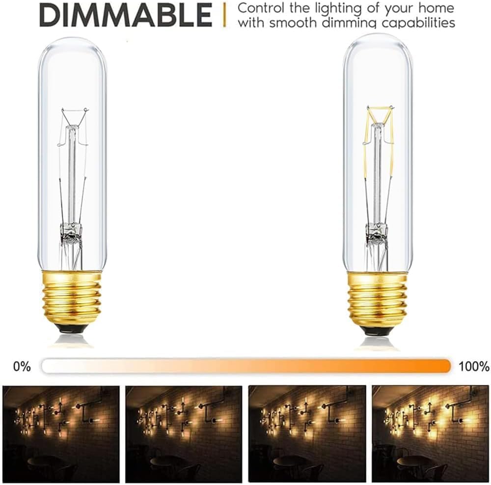 25W Clear Tubular Bulb – T10 Vintage Style | Funeral Supply Direct